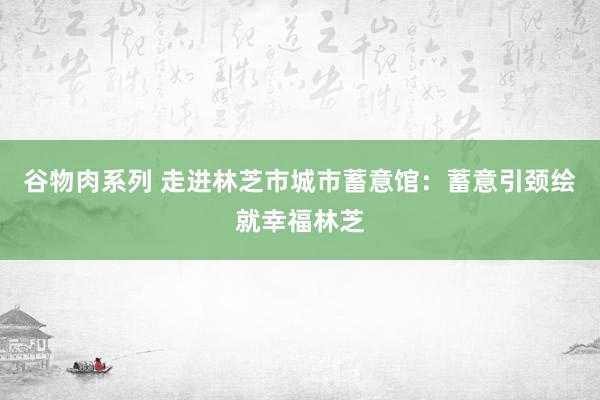 谷物肉系列 走进林芝市城市蓄意馆：蓄意引颈绘就幸福林芝