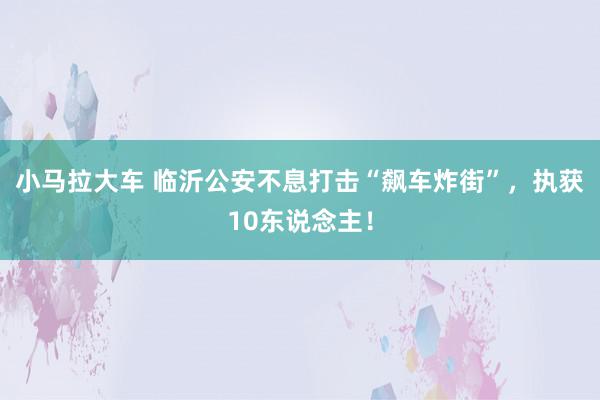 小马拉大车 临沂公安不息打击“飙车炸街”，执获10东说念主！