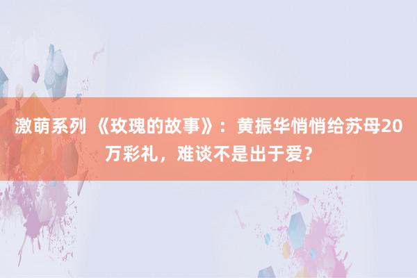 激萌系列 《玫瑰的故事》：黄振华悄悄给苏母20万彩礼，难谈不是出于爱？