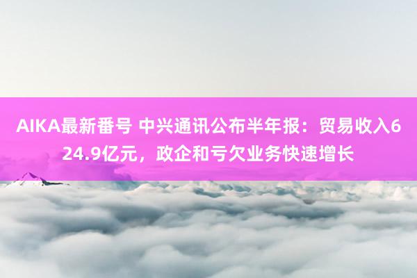 AIKA最新番号 中兴通讯公布半年报：贸易收入624.9亿元，政企和亏欠业务快速增长