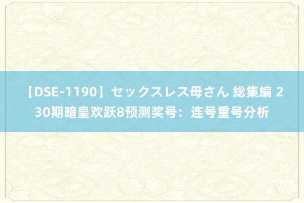 【DSE-1190】セックスレス母さん 総集編 230期暗皇欢跃8预测奖号：连号重号分析